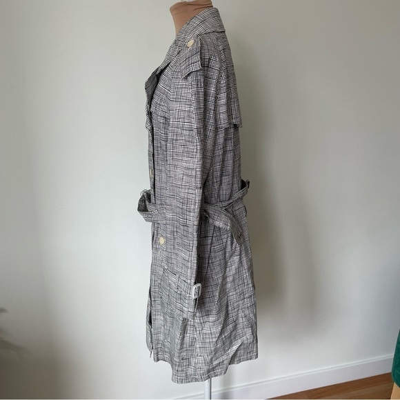 Burberry London Plaid Grid Signature Print Cotton Double Breasted Trench Coat 14 - Picture 4 of 12